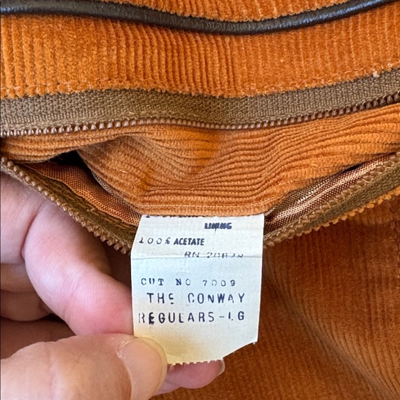 Vintage 70s Rockabilly Western Brad Whitney Men's Brown Corduroy Jacket - Picture 5 of 8